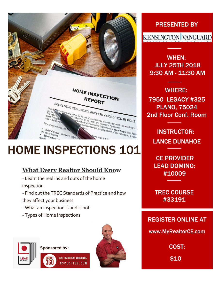 Home Inspection 101 Kensington Vanguard Lead Domino